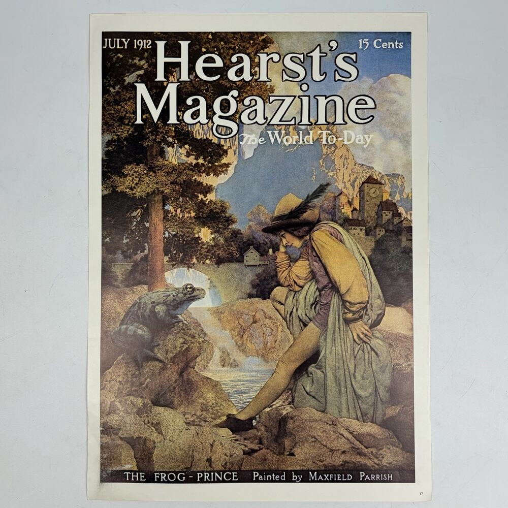 Vtg Maxfield Parrish Hearst's Magazine Cover July 1912 Art Print 11.25 x 16”
